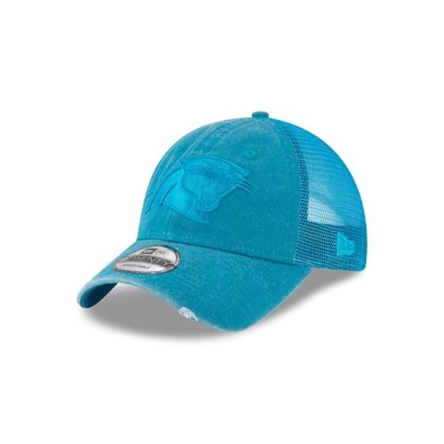 Blue Carolina Panthers Hat - New Era NFL Tonal Washed Trucker 9TWENTY Adjustable Caps USA5618473